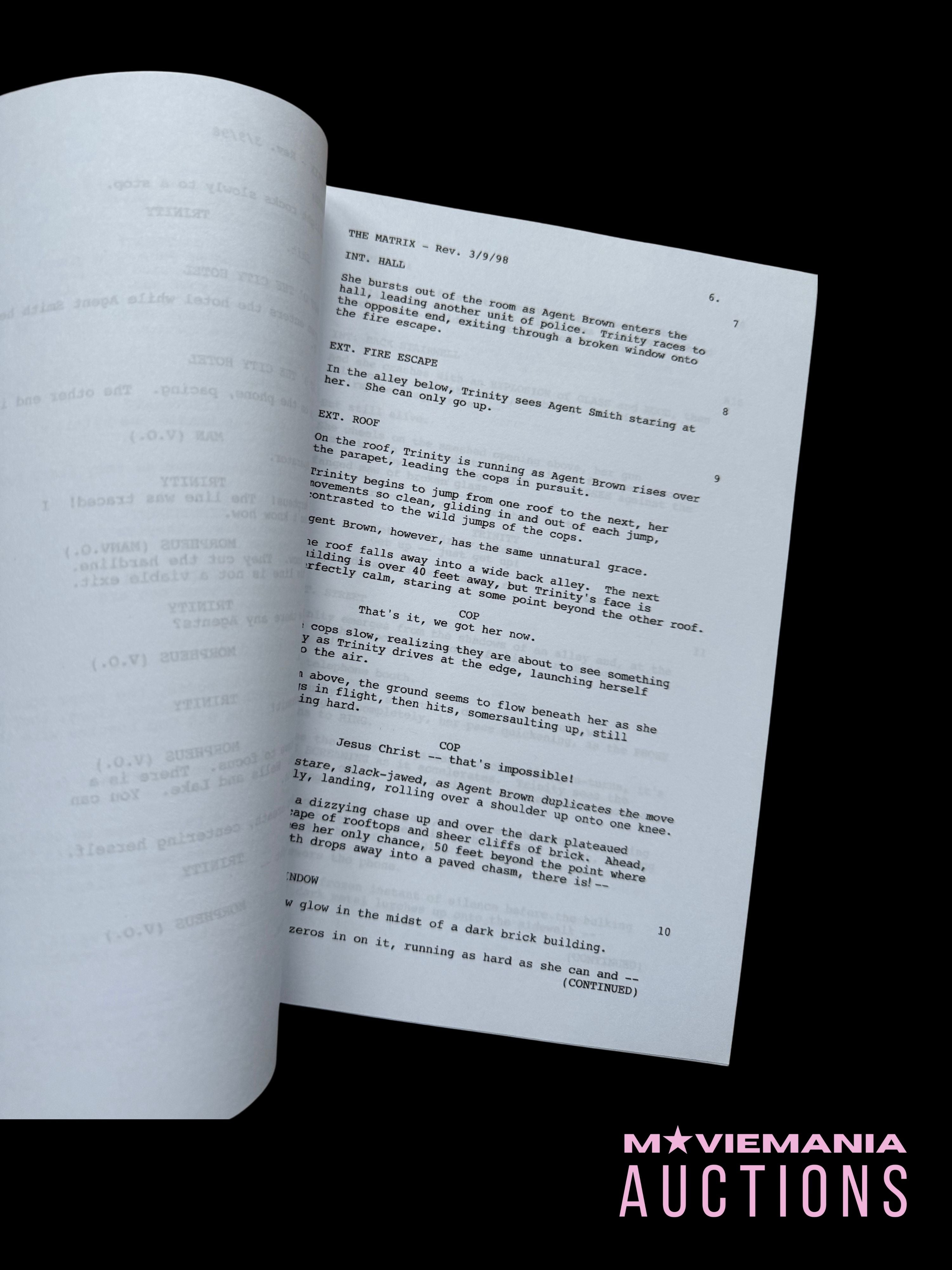 The Matrix (1999) - A Shooting Script Signed by Keanu Reeves