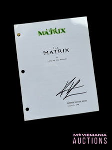 The Matrix (1999) - A Shooting Script Signed by Keanu Reeves