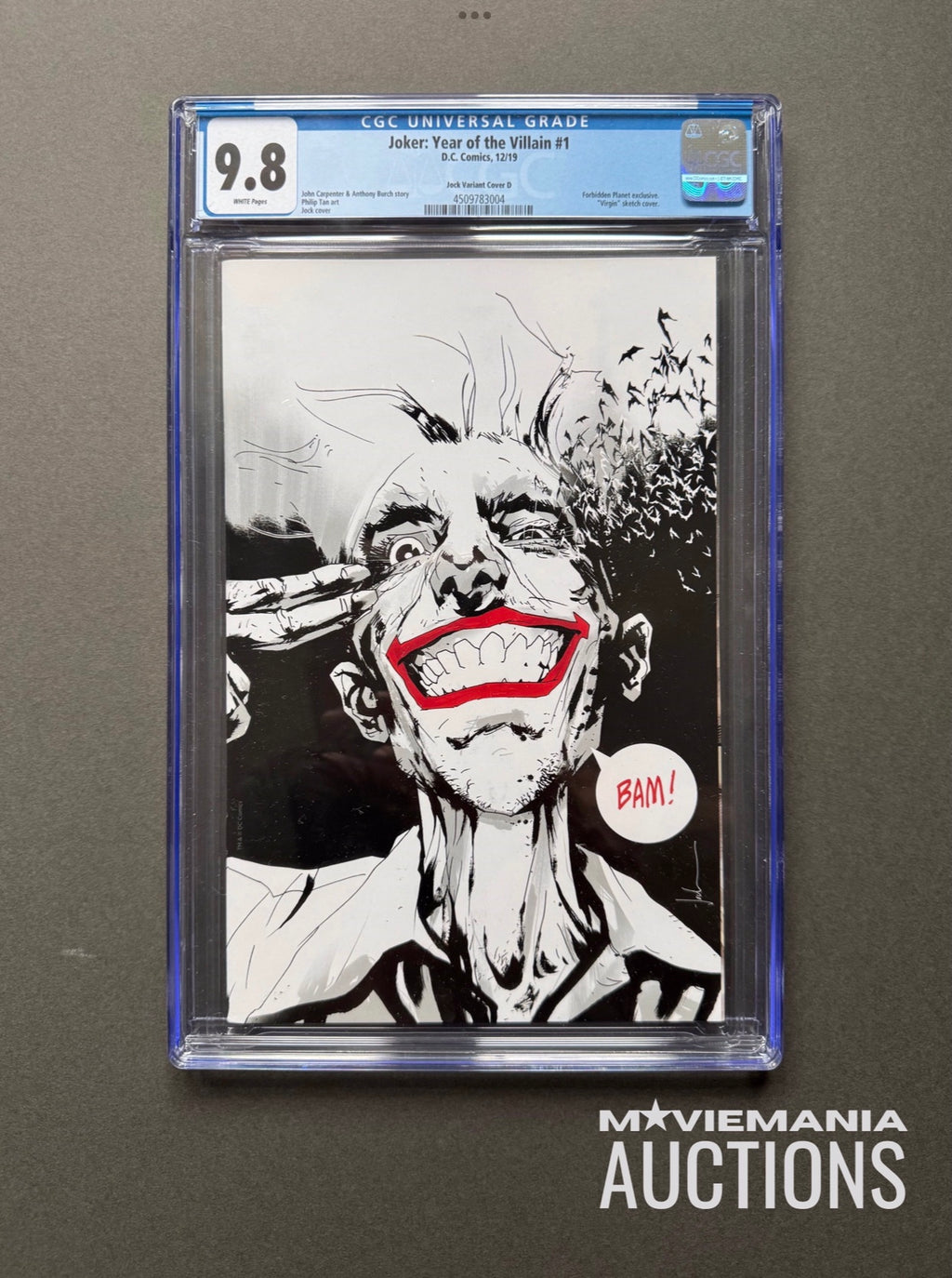 Joker: Year of the Villain No. 1 CGC Grade 9.8 Forbidden Planet Exclusive Virgin sketch cover