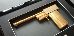 The Man With The Golden Gun (1974) - A Limited Edition Replica Movie Prop Golden Gun & Autograph Display