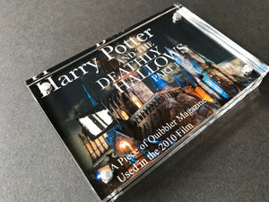 Harry Potter & The Deathly Hallows Part I (2010) - A Torn Piece of Quibbler Mini Display