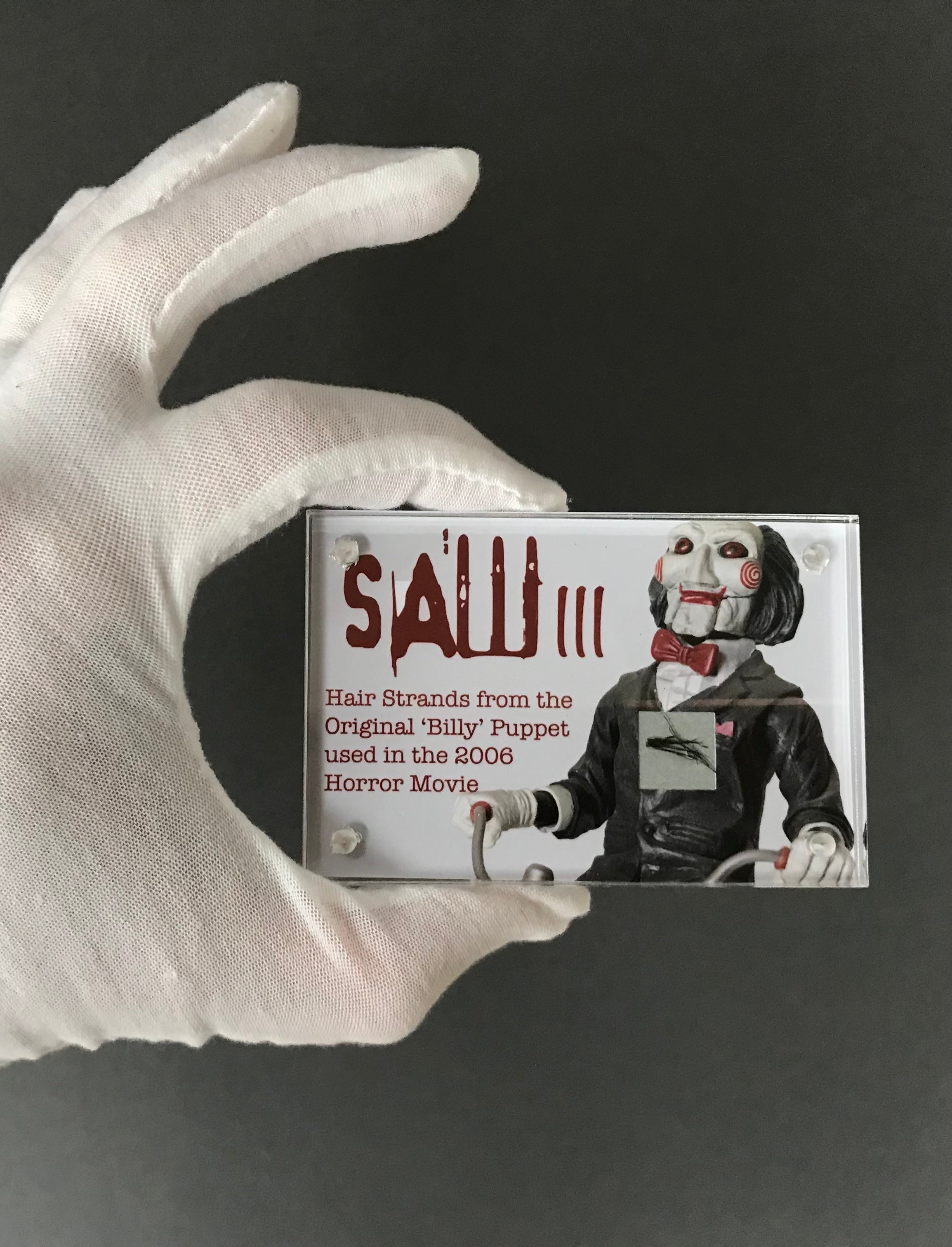 Saw III (2006) - Hair Strands from the Original ‘Billy’ Puppet used in the Film