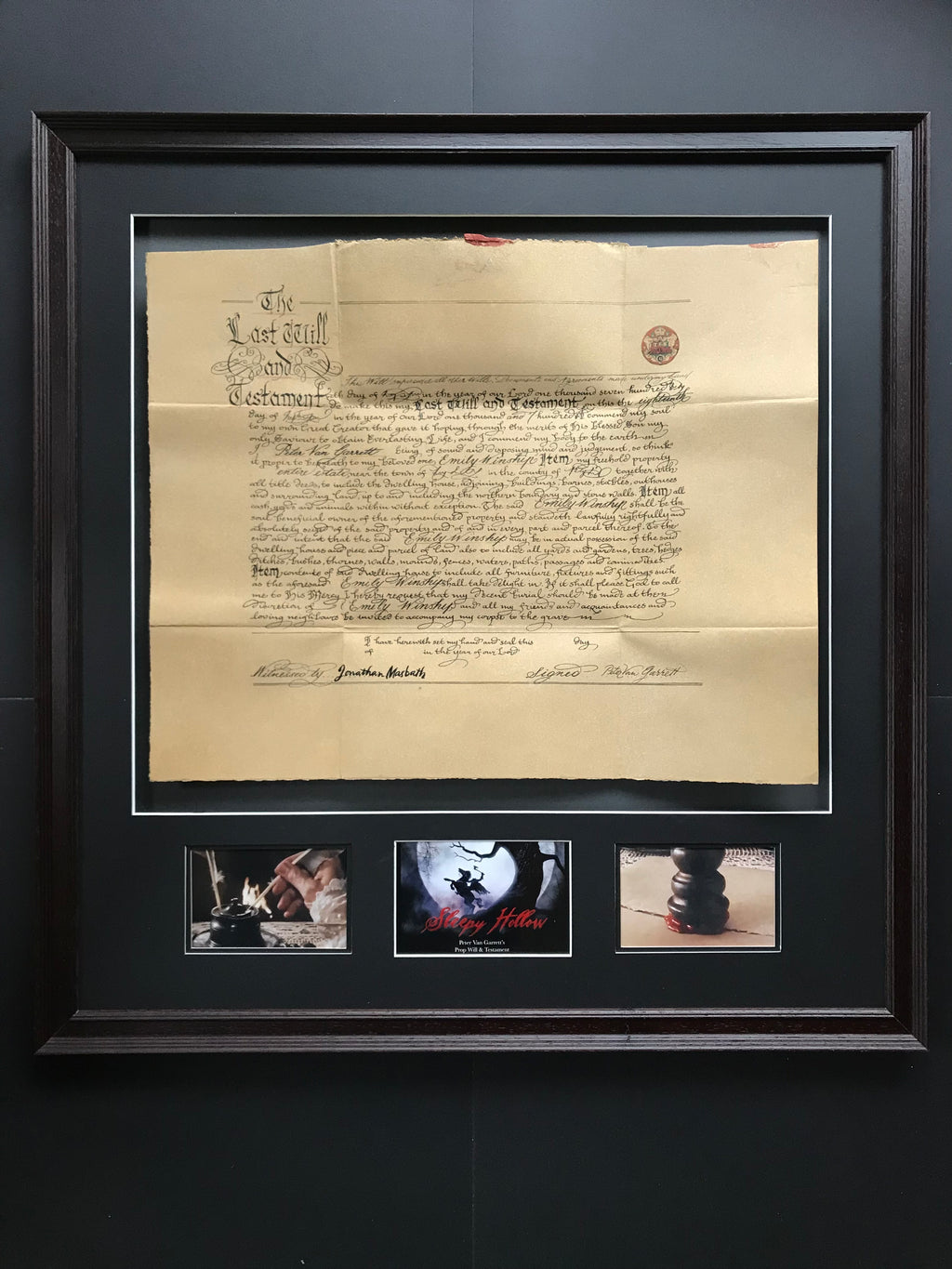 Sleepy Hollow (1999) - Peter Van Garrett’s Prop Will & Testament