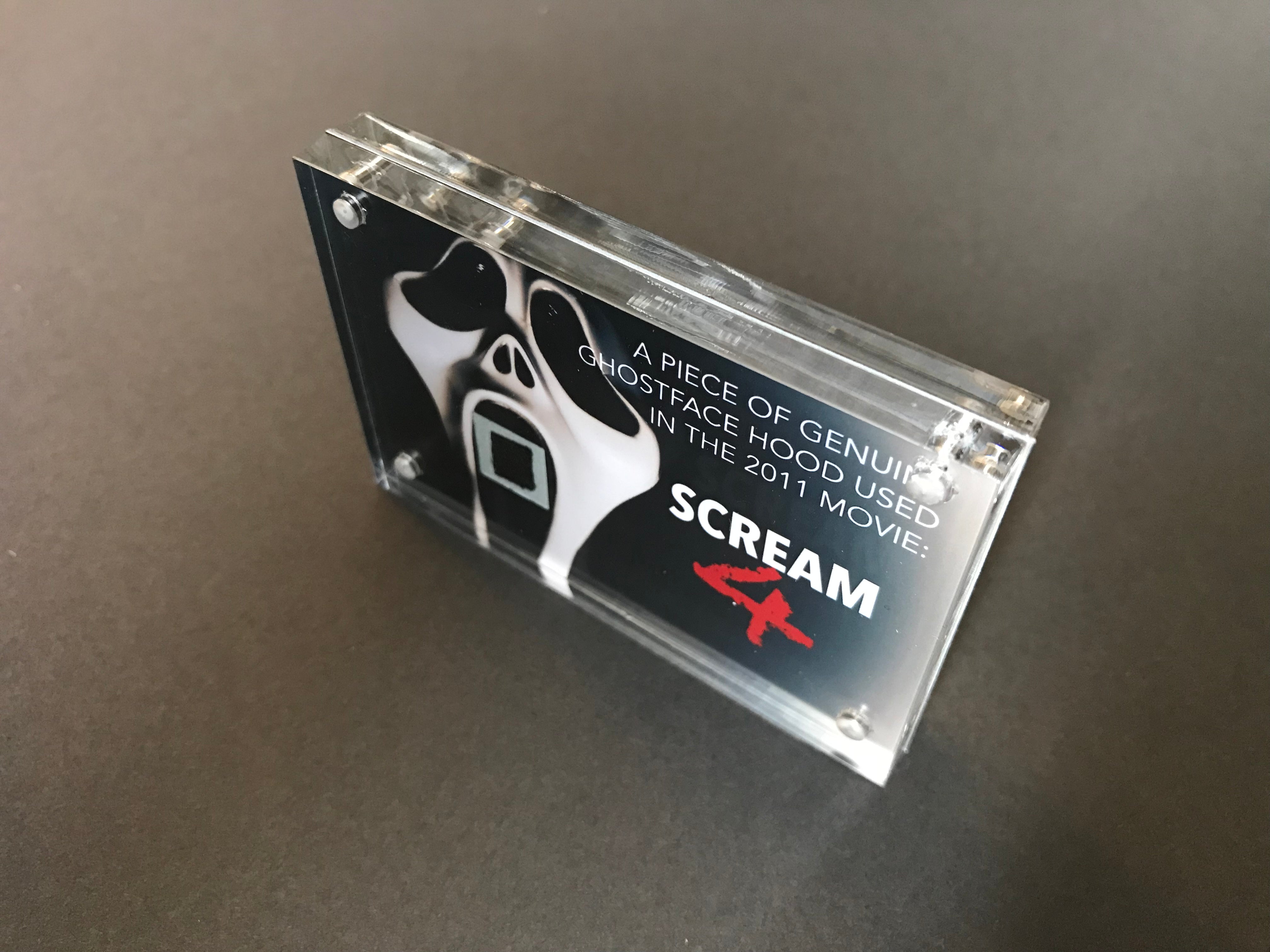 Scream 4 (2011) - A Miniature Display Featuring a Piece of Ghostface Costume from the Film