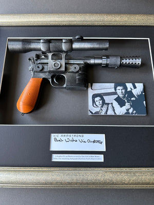 Star Wars: Return of the Jedi (1983) - A Replica DL-44 Blaster in an Autographed Display