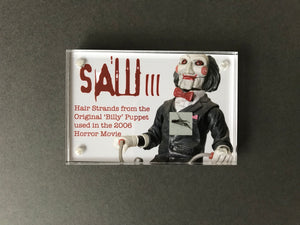 Saw III (2006) - Hair Strands from the Original ‘Billy’ Puppet used in the Film