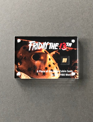 Friday 13th (1980) - A Miniature Display Featuring a Piece of the Main Log Cabin