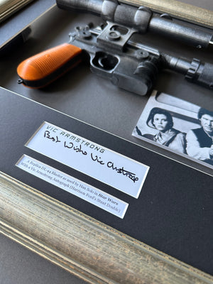 Star Wars: Return of the Jedi (1983) - A Replica DL-44 Blaster in an Autographed Display