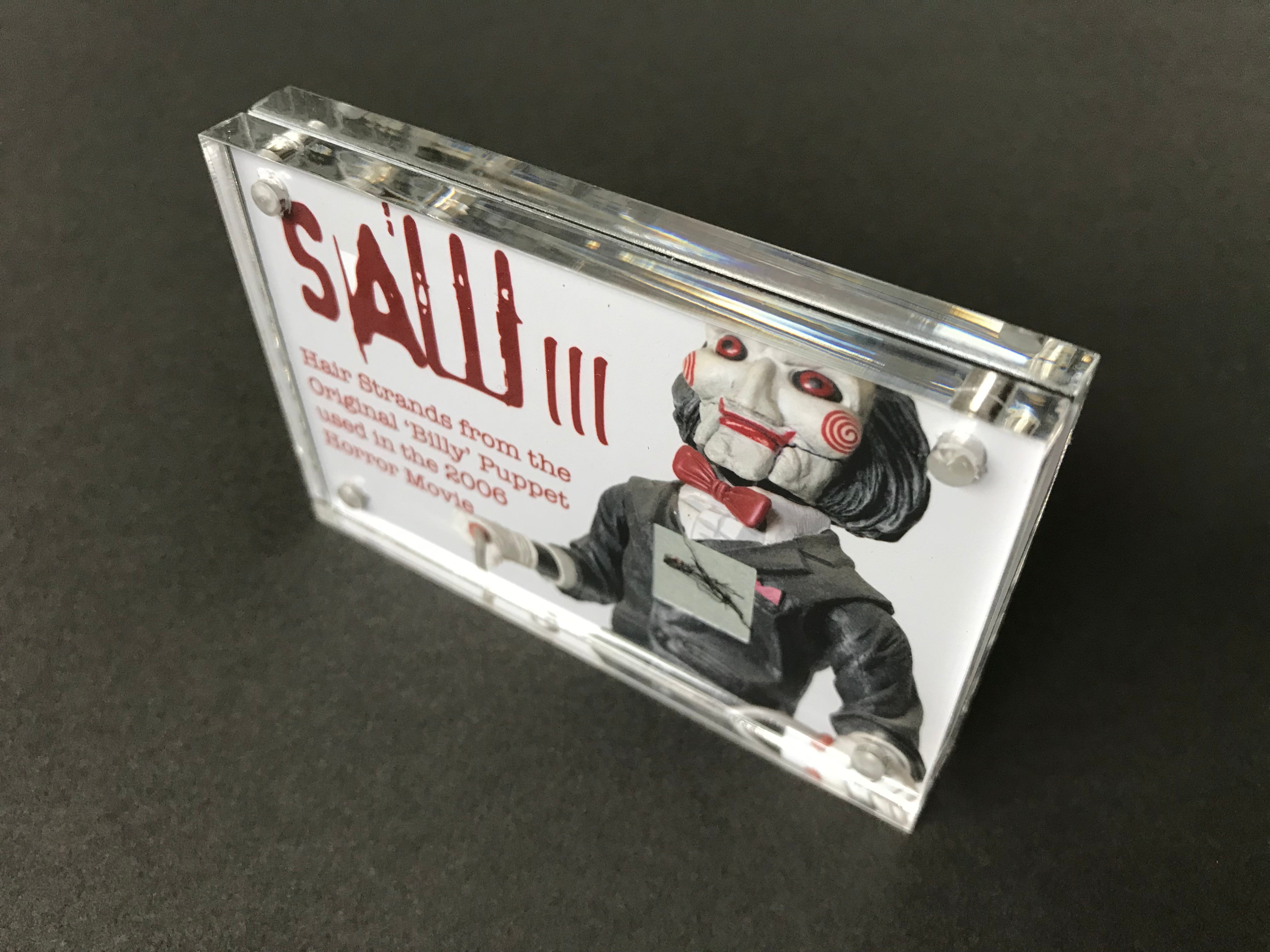 Saw III (2006) - Hair Strands from the Original ‘Billy’ Puppet used in the Film