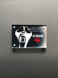 Scream 4 (2011) - A Miniature Display Featuring a Piece of Ghostface Costume from the Film