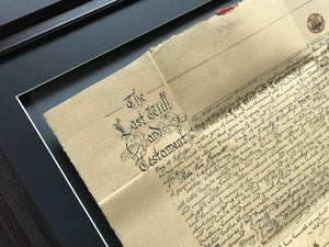 Sleepy Hollow (1999) - Peter Van Garrett’s Prop Will & Testament