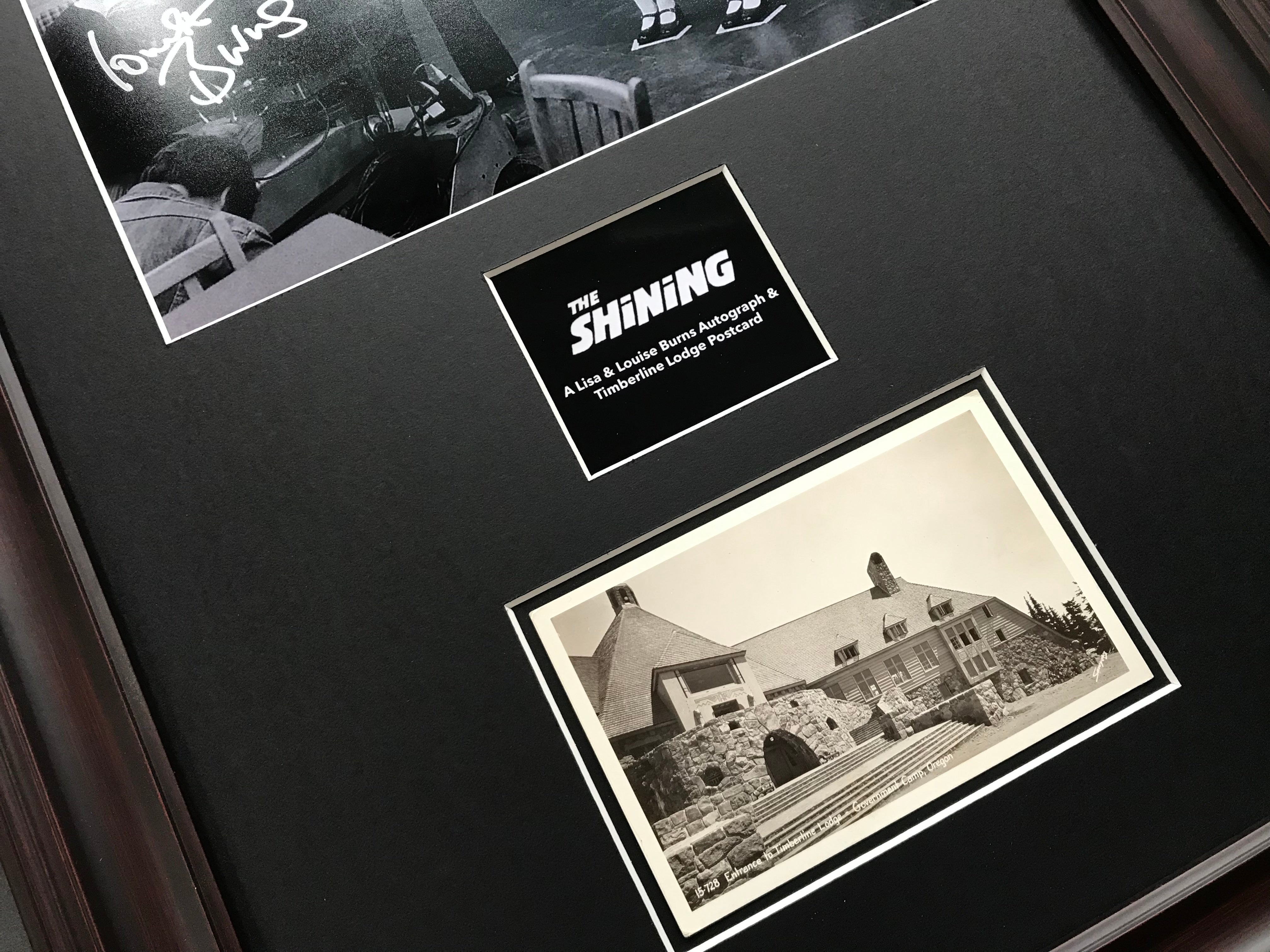 The Shining (1980) - A Framed Cast Autograph & Timberline Lodge Postcard
